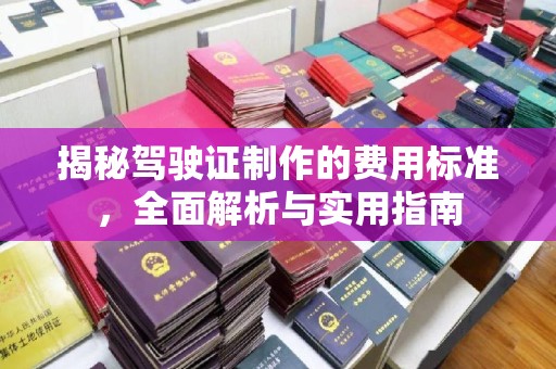 高明揭秘驾驶证制作的费用标准，全面解析与实用指南