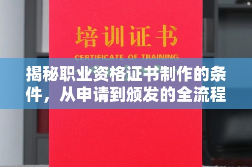 高明揭秘职业资格证书制作的条件，从申请到颁发的全流程解析