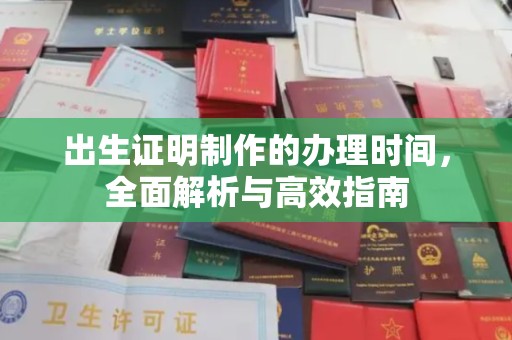 高明出生证明制作的办理时间，全面解析与高效指南