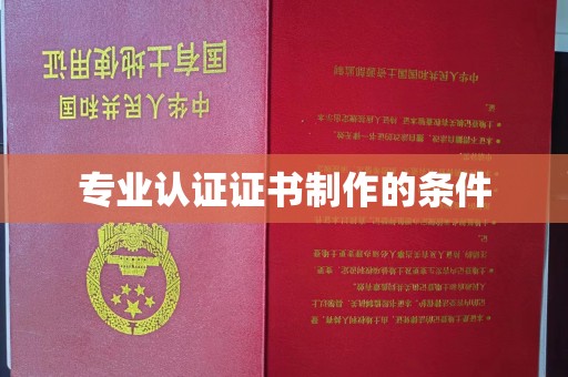 高明专业认证证书制作的条件